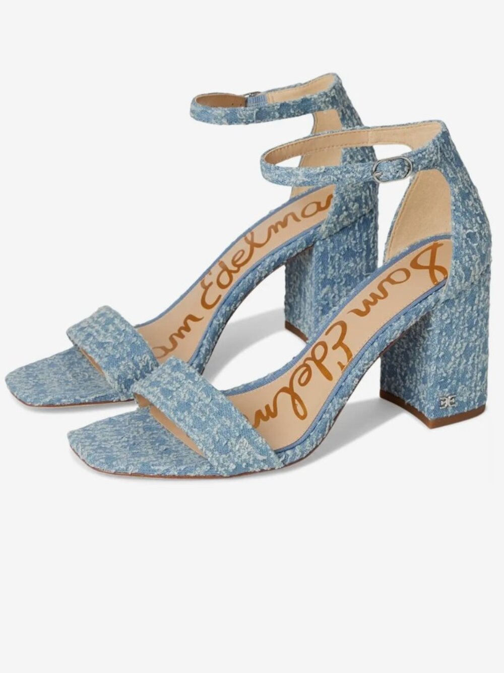 Sam Edelman Daniella Blue Denim Heels Size 7.5